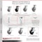 Service Caster 5 Inch Phenolic Caster Set with Roller Bearing and Brakes/Swivel Locks SCC SCC-35S520-PHR-SLB-BSL-4 - alternate 3